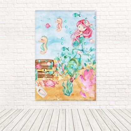 Imagem de Painel Retangular Tecido 3D Sereia 1,50X2,20 Frt-5402