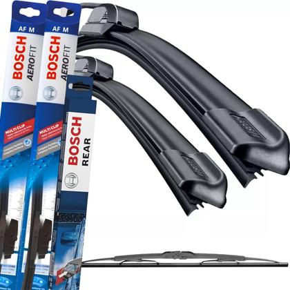 Imagem de Palheta Limpador De Parabrisa Dianteira Traseira Silicone Bosh Aerofit HB20 2012 2013 2014 2015 2016 2017 2018 2019