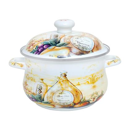 Imagem de Panela Caçarola Esmaltada Nº 22 Cake Vintage Cozinha Retrô Aço Fogão Gás Elétrico e Indução