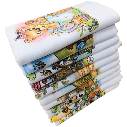 Imagem de Pano De Copa Top Atacado Sarja Premium Kit Com 5 Pecas