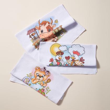 Imagem de Pano De Prato Atacado Estampado Sarja Premium Kit Com 10 Peças