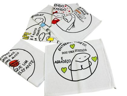 Imagem de Pano De Prato Estampado Atacado Meme Bento Flork 10 Unidades