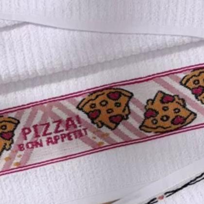 Imagem de Pano de Prato Gourmet Bella Cozinha 100% Algodão Tecido Macio Atoalhado Super Absorção 01 Peça