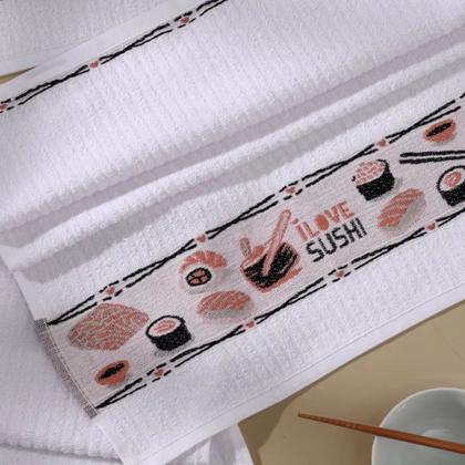 Imagem de Pano de Prato Gourmet Bella Cozinha 100% Algodão Tecido Macio Atoalhado Super Absorção 01 Peça