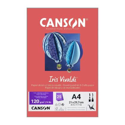 Imagem de Papel Canson A4 Iris Vivaldi 120G 25Fls Vermelho