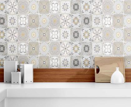 Imagem de Papel de parede Adesivo Azulejo Decorativo Nude