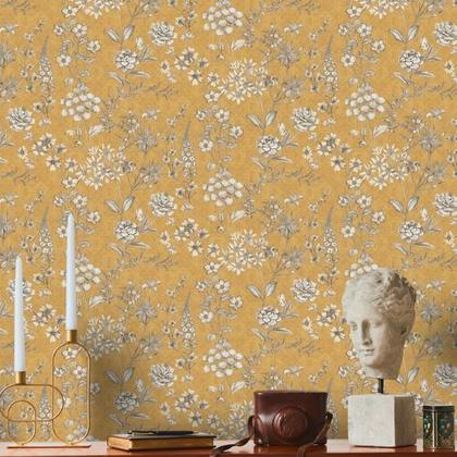 Imagem de Papel de Parede Metropolitan Stories 3 Floral Amarelo 391172MS