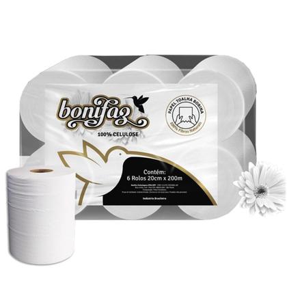 Imagem de Papel Toalha Bobina 100% Celulose 20Cm X 100M C/8 Rolo