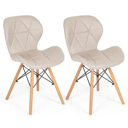 Imagem de Par 2x Cadeira de Jantar Charles Eames Eiffel Slim Estofada