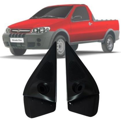Imagem de Par Acabamentos Retrovisor Fiat Strada Palio 2004 2005 2006 2007 2008 2009 2010 2011 2012 2013 2014 2015 2016 2017 2 Portas