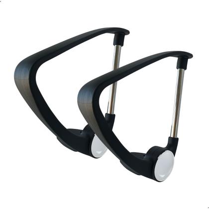 Imagem de Par Braços Bilbão Cadeira Presidente W-58 Acabamento Cromado