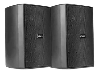 Imagem de Par de Caixas de Som Acústica Frahm PS200 New Passiva Preta - 60 Watts Rms