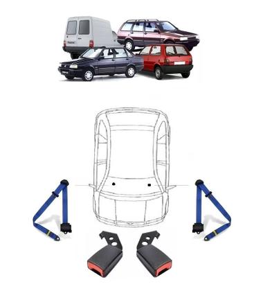 Imagem de Par de Cintos de Segurança 3 pontos Uno+ Par de Fechos