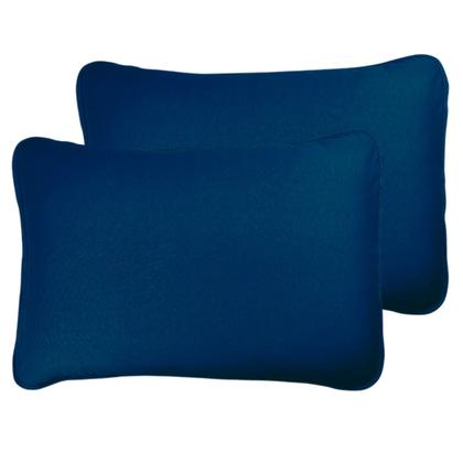 Imagem de Par de Fronha Para Travesseiro Liso 100% Algodão Em Malha