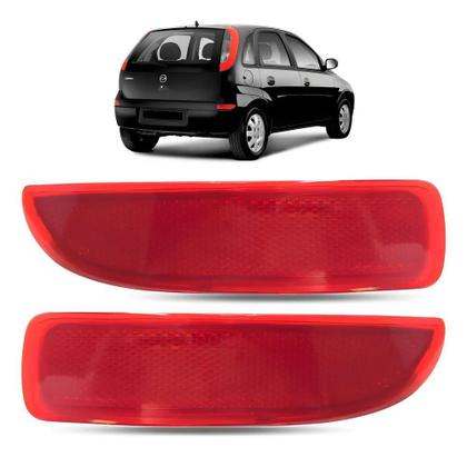 Imagem de Par De Refletor Parachoque Traseiro Corsa Hactch 2003 A 2012