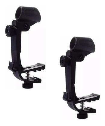 Imagem de Par de Suportes para Microfone Ajustável Bateria
