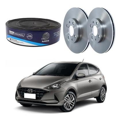 Imagem de Par Disco Freio Dianteiro Hb20 1.0 12v Aspirado 2020 A 2022