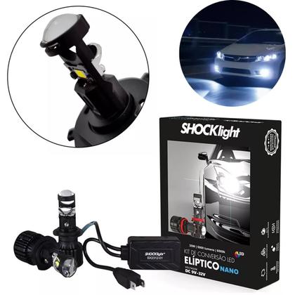 Imagem de Par Lampada Led Mini Projetor Canhão Eliptico Hb4 6500k 5200l 12v