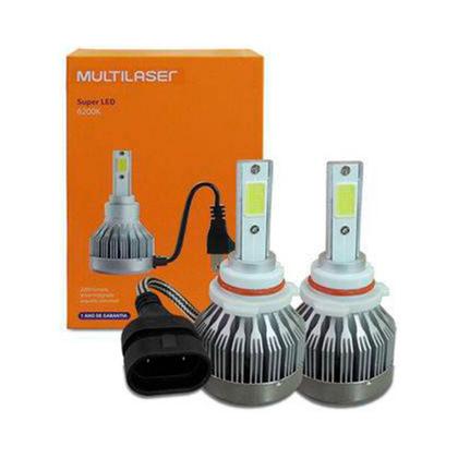 Imagem de Par Lâmpadas Automotivas Super Led Multilaser Hb3 12V 30W 6200K - AU830