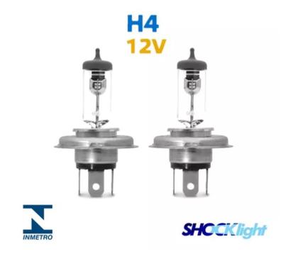 Imagem de Par Lampadas H4 Farol alto e baixo Shocklight 60w/55w Halogenas 12v