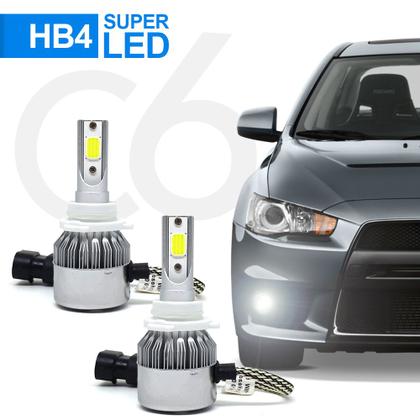 Imagem de Par Lâmpadas HB4 Farol Milha Ford Ecosport 2008 2009 2010 2011 2012 Super Led C6 6000k 7200 Lumens Branco Frio Efeito Xenon