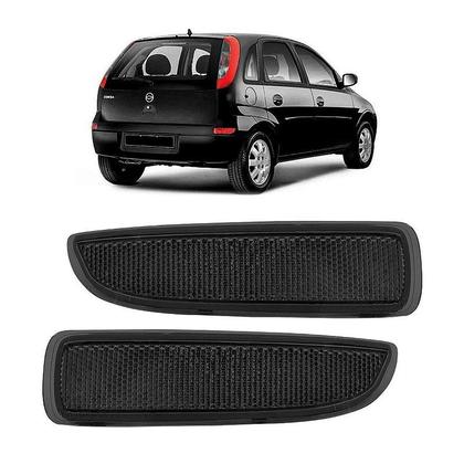 Imagem de Par Refletor Parachoque Traseiro Corsa 2003 2004 2005 2006 2007 2008 2009 2010 2011 2012 Fume