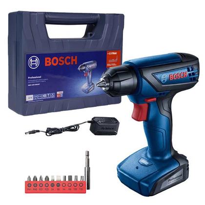 Imagem de Parafusadeira Furadeira Bosch GSR 1000 Smart 12V bateria e maleta