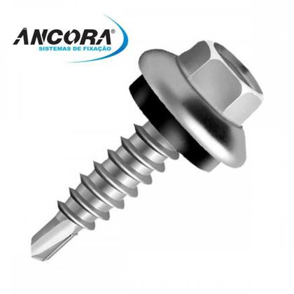 Imagem de Parafuso Auto Brocante Sextavado Com Arruela Ancora   14 X2''