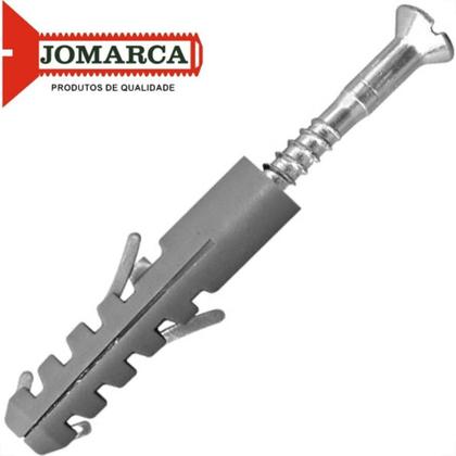 Imagem de Parafuso Com Bucha 10 Cabeca Chata Philips Pacote Com 100 Pecas Jomarca (5,5 X 50Mm)