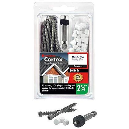 Imagem de Parafusos de acabamento FastenMaster Cortex No. 9 x 7 cm com plugues 75 unidades
