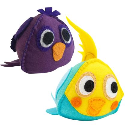 Imagem de Passarinho de Feltro Recheado com Catnip Brinquedo Relaxante para Gatos - Animal Flower