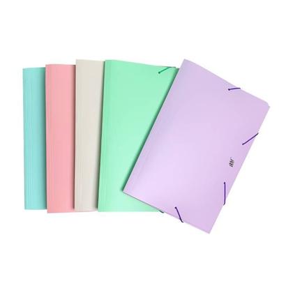 Imagem de Pasta elastico silicone aba yes pastel candy color escolar