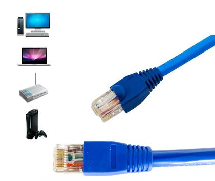 Imagem de Patch Cord Cabo De Rede Cat6 1 Metro 1m Cat6-UtpRj45 Azul