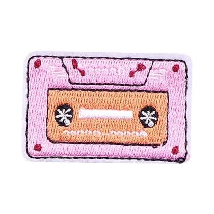 Imagem de Patch Termoadesivo Bordado Borboleta Listras Rosa Com Slogan Para Decoração De Roupas E Emblemas