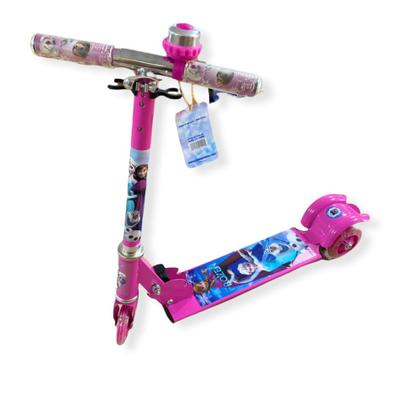 Imagem de Patinete Infantil Scooter Metal Frozen 3 Rodas Led - Buzina