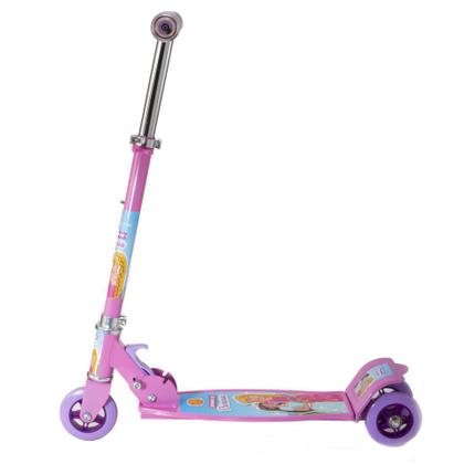 Imagem de Patinete Rosa De Menina 6 7 8 Anos Ajusta Altura Até 75Cm