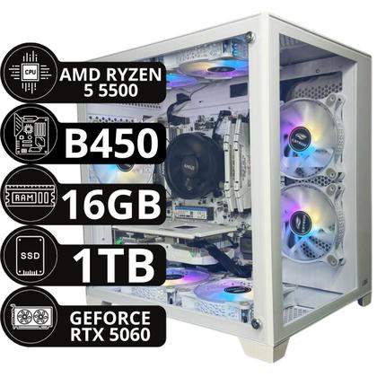 Imagem de PC Computador Gamer Ryzen 5 5500 B450 16gb DDR4 Ssd 1tb Rtx 4060 8gb