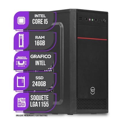 Imagem de PC CPU Mancer, Intel Core I5, 16GB De Memória Ram, SSD 240GB