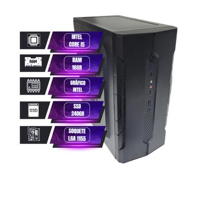 Imagem de PC Desktop CPU Office Intel Core i5 RAM 16GB SSD 240GB - Windows 10 - ADVANCEDTECH