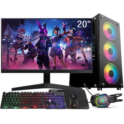 Imagem de PC Gamer Completo 3green Smart, Intel Core i7, 8GB RAM, Radeon RX 580 8GB, SSD 256GB, Fonte 500W, Monitor LED 20", Kit Gamer  - 3GS-0103SF