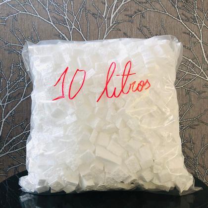 Imagem de Pedaços de Isopor Cubos e Tiras P/ Enchimento Puff 10 Litros