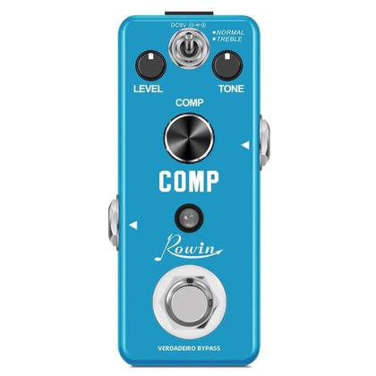 Imagem de Pedal de Compressor de Guitarra Rowin Comp - Efeito Analógico True Bypass