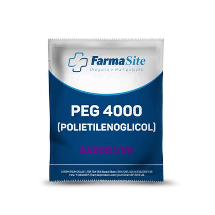 Imagem de PEG 4000 (Polietilenoglicol 4000) 7G - 90 Sachês Sabor Uva