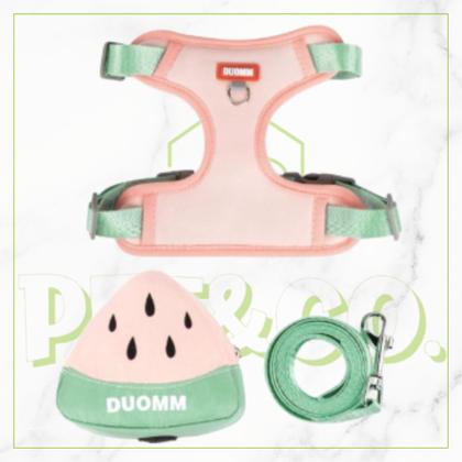 Imagem de Peitoral e Guia com Mochila Impermeável Coleira para Cachorros M e G