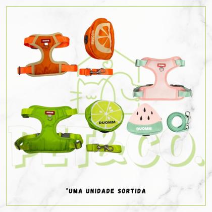 Imagem de Peitoral e Guia com Mochila Impermeável Coleira para Cachorros M e G