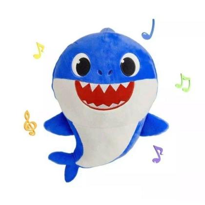 Imagem de Pelúcia Baby Shark 25 Cm Azul Com Som Sunny 2352A