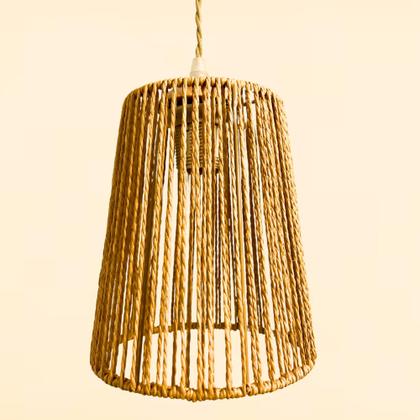 Imagem de Pendente Luminária Madeira Rustico Bambu Natural Orgânico