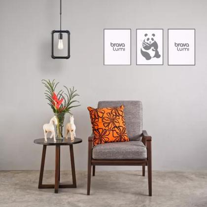 Imagem de Pendente Lustre Moderno Hash 1x Preto Fosco E27 Biv Aço Avant