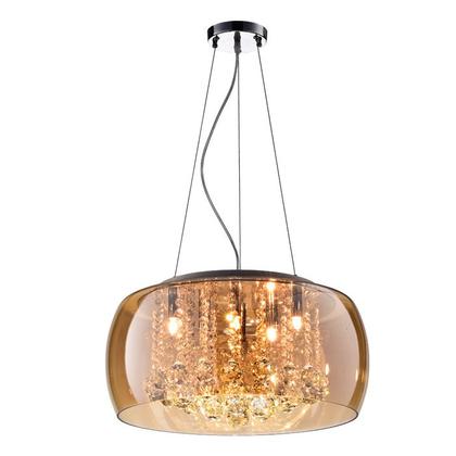 Imagem de Pendente Plafon Soho Cristal Bella Ambar 50cm Pd001am