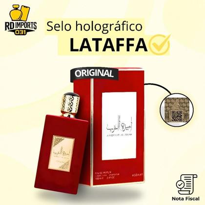 Imagem de Perfume Árabe Ameerat Al Arab Red Vermelho Edp Lattafa Asdaaf 100ml Feminino - Original Importado
